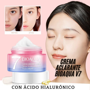 Crema Aclarante Bioaqua V7 / Con Acido Hialurónico  🌿 ¡Transforma Tu Piel en Solo Un Paso