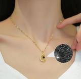Collar Luna ( TE AMO EN 100 IDIOMAS)